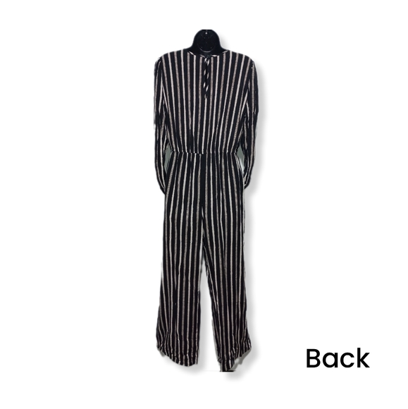 🌿 Xhilaration Striped Wide-Leg Jumpsuit – Keyhole Neck & Pockets - Picture 5 of 5